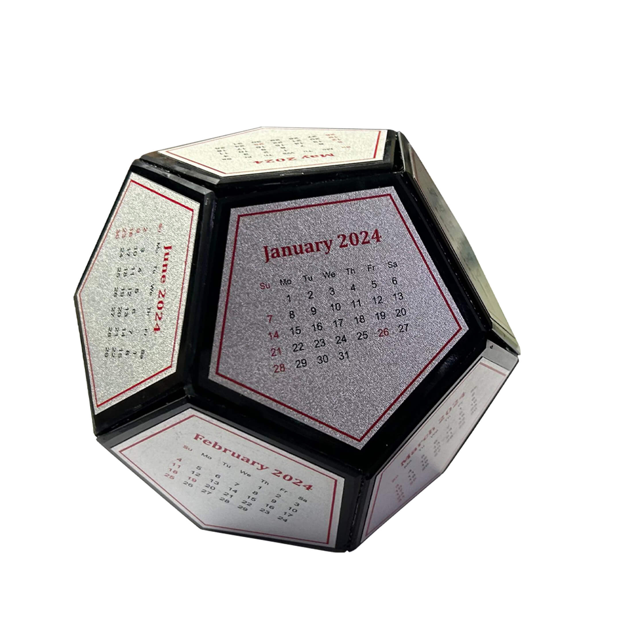 Unique Polyhedral Desk Calendar