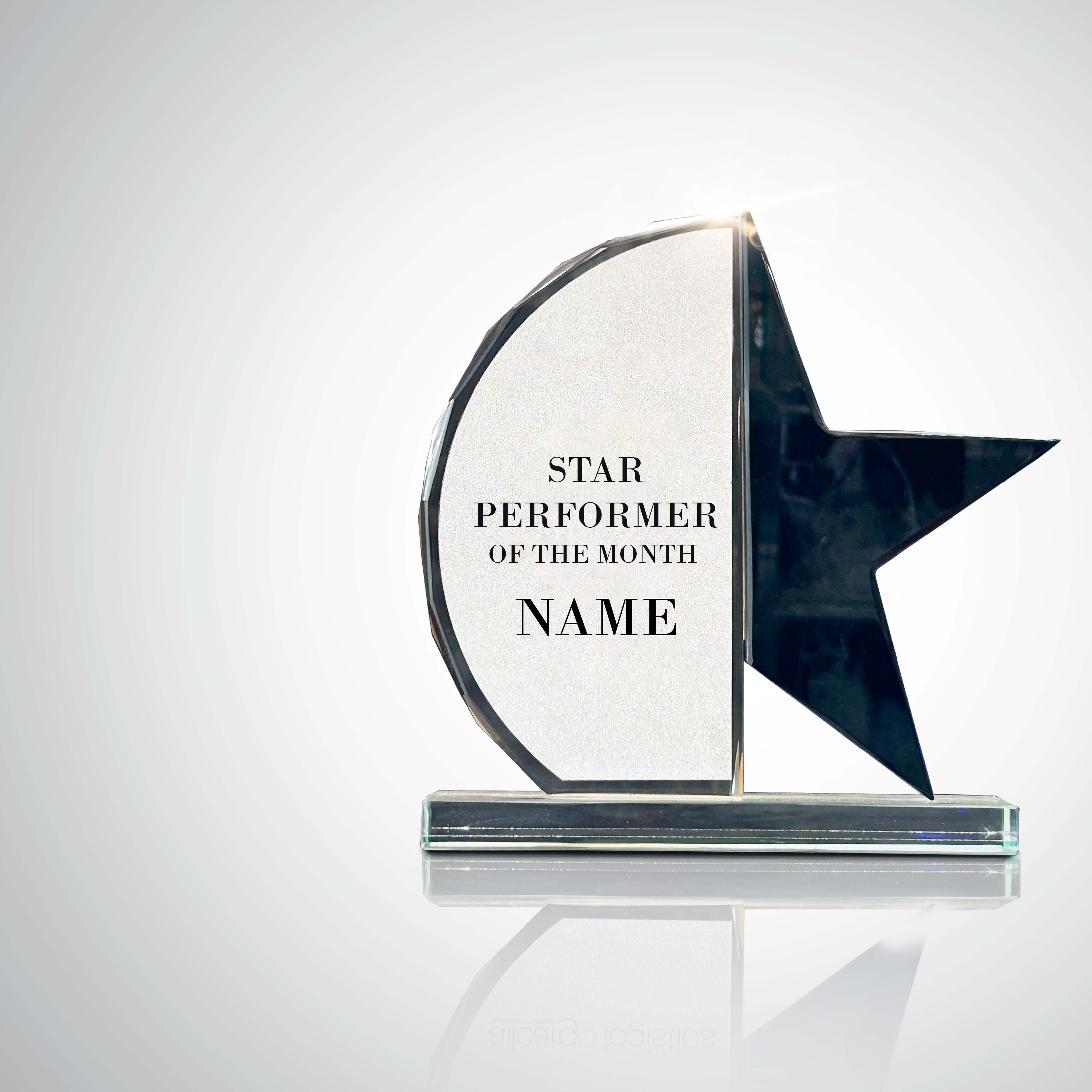 Modern Crystal Star Performer Trophy