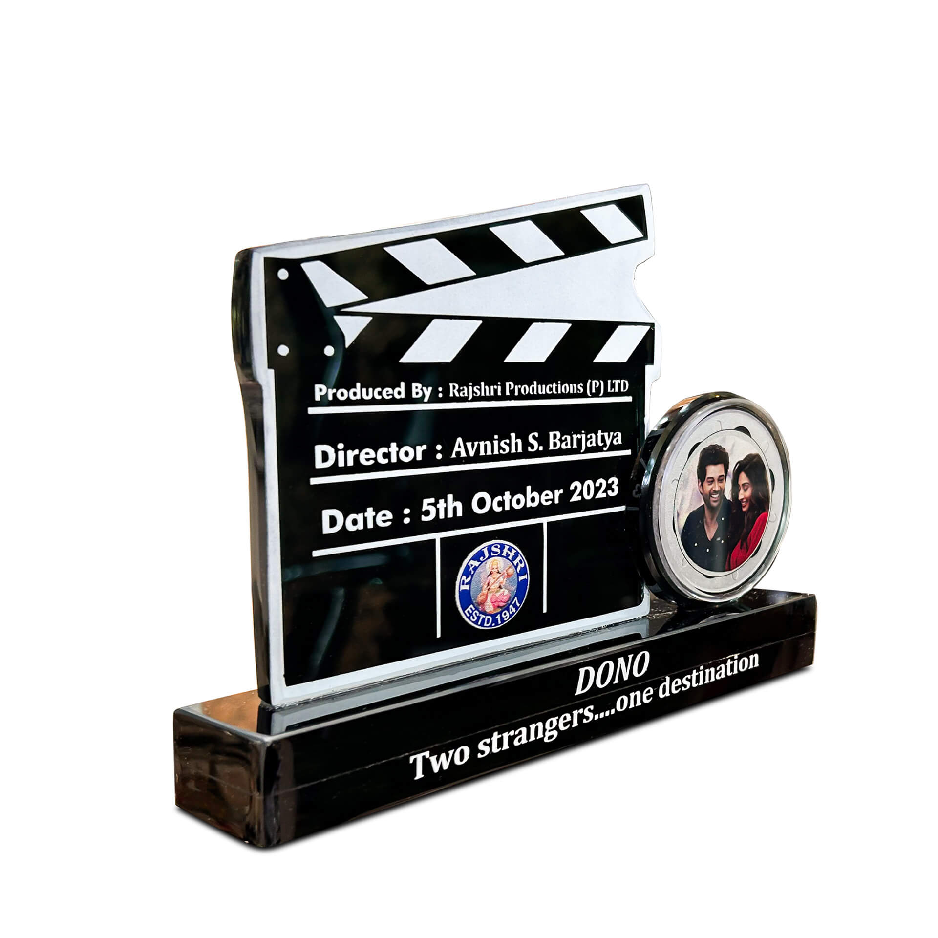 Premium Crystal Clapperboard Trophy