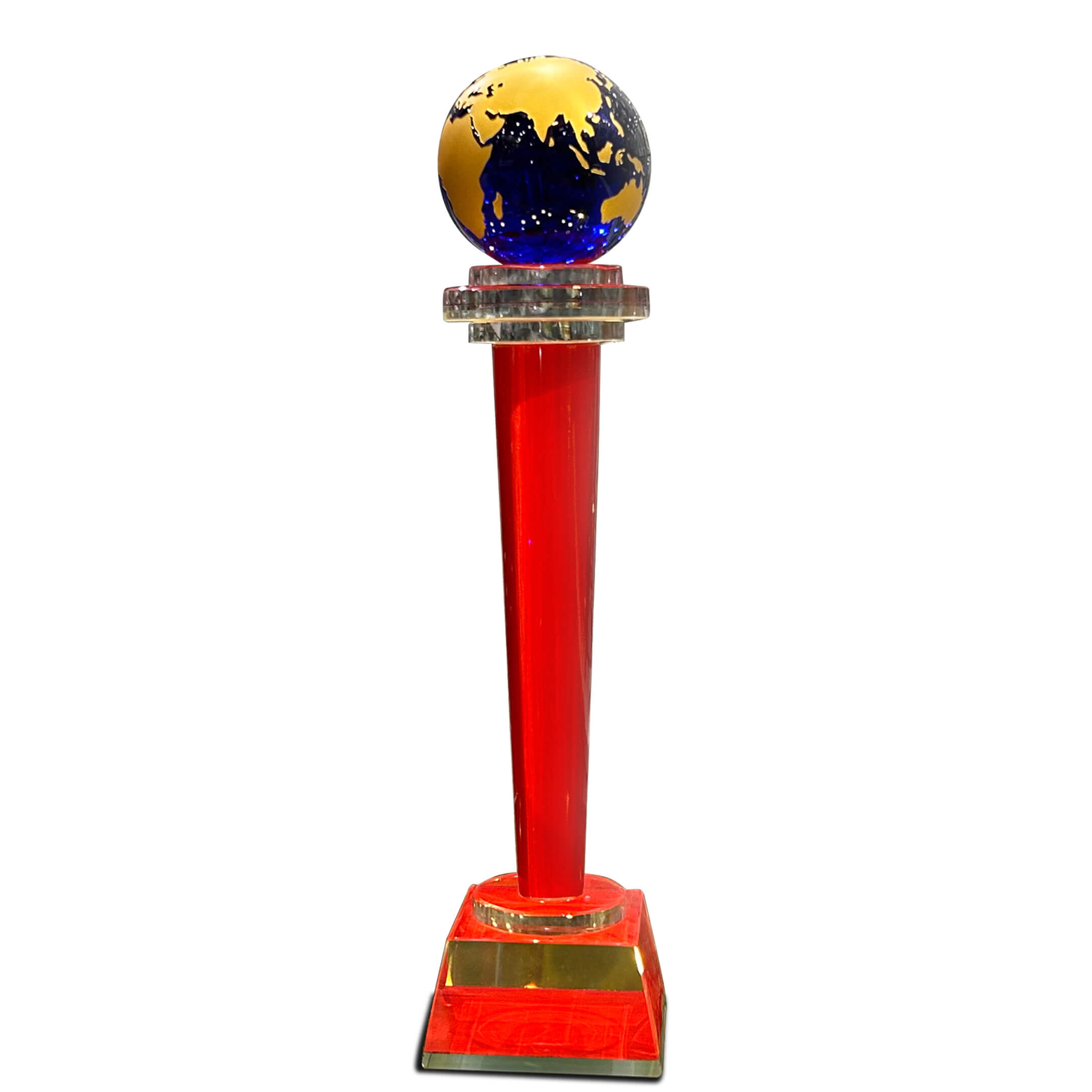 Globe Achievement Trophy - Red