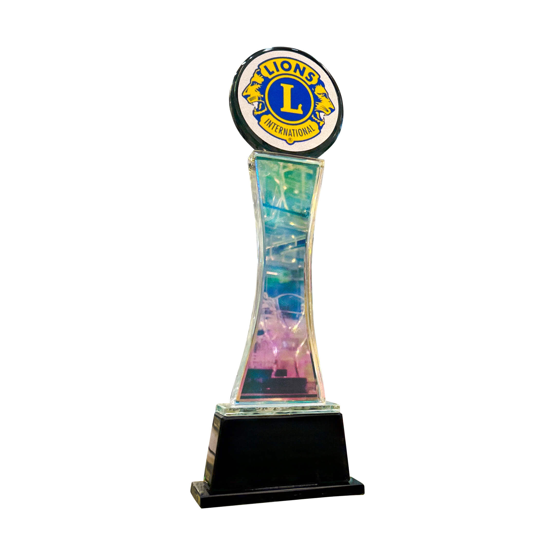Premium Crystal Iridescent Pillar Trophy