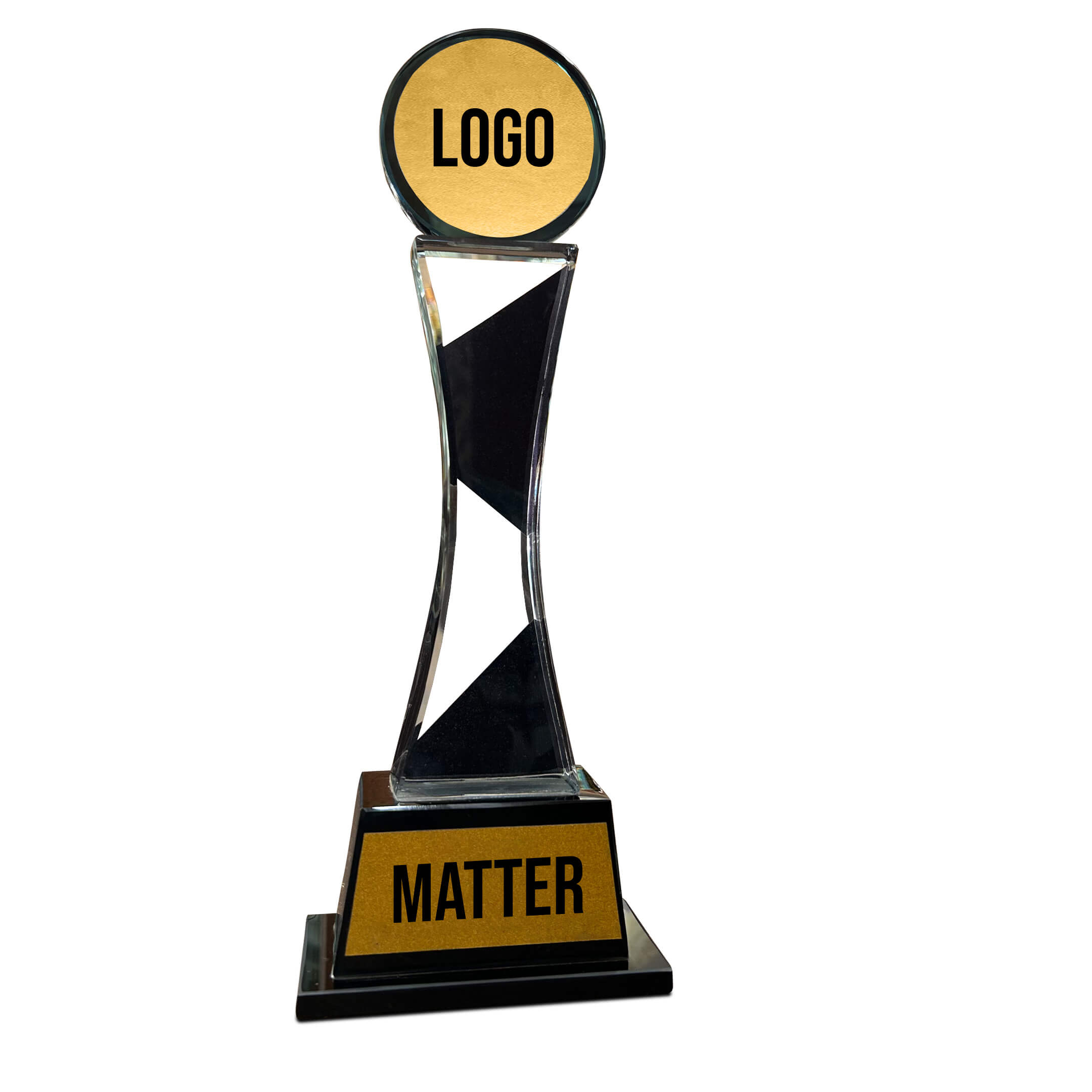 Modern Crystal Award Trophy