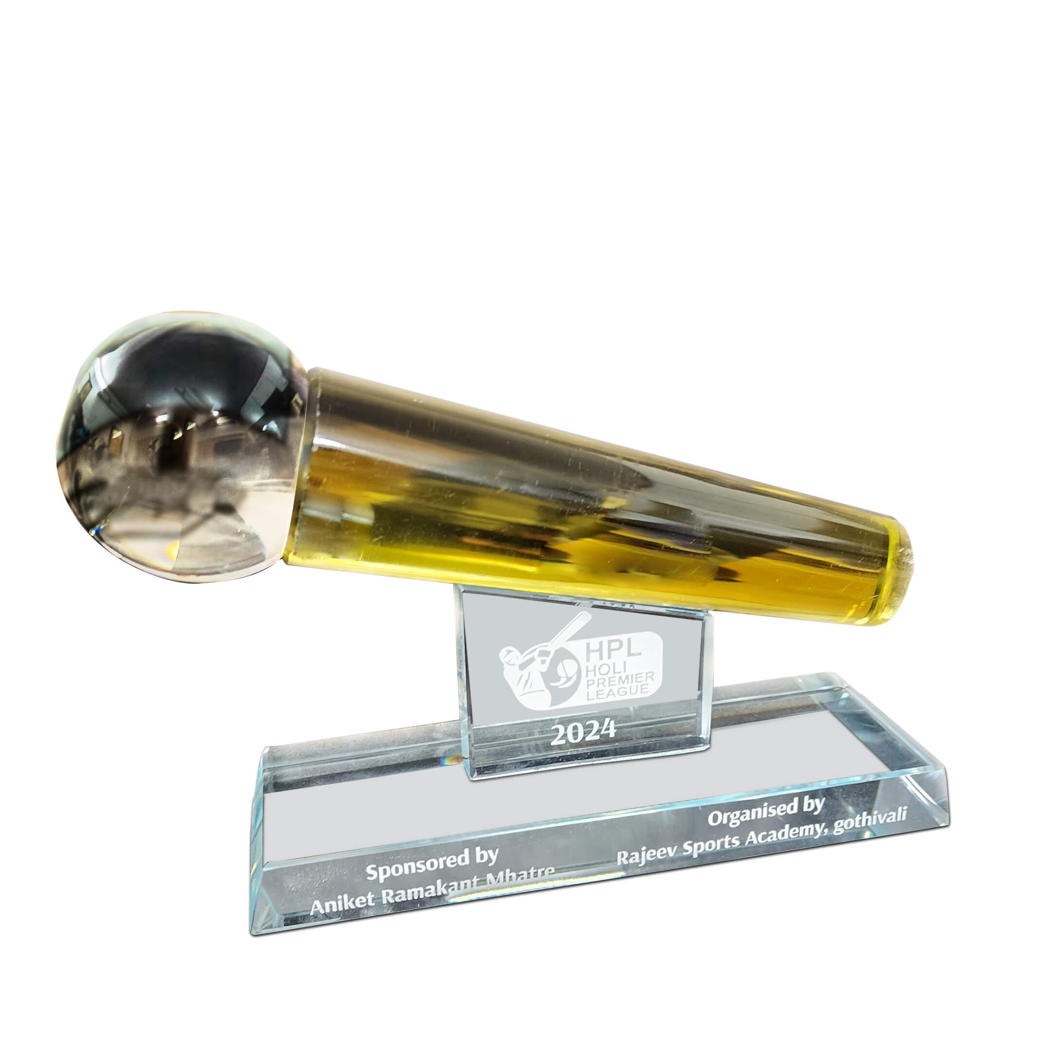 Premium Crystal Microphone Trophy Award