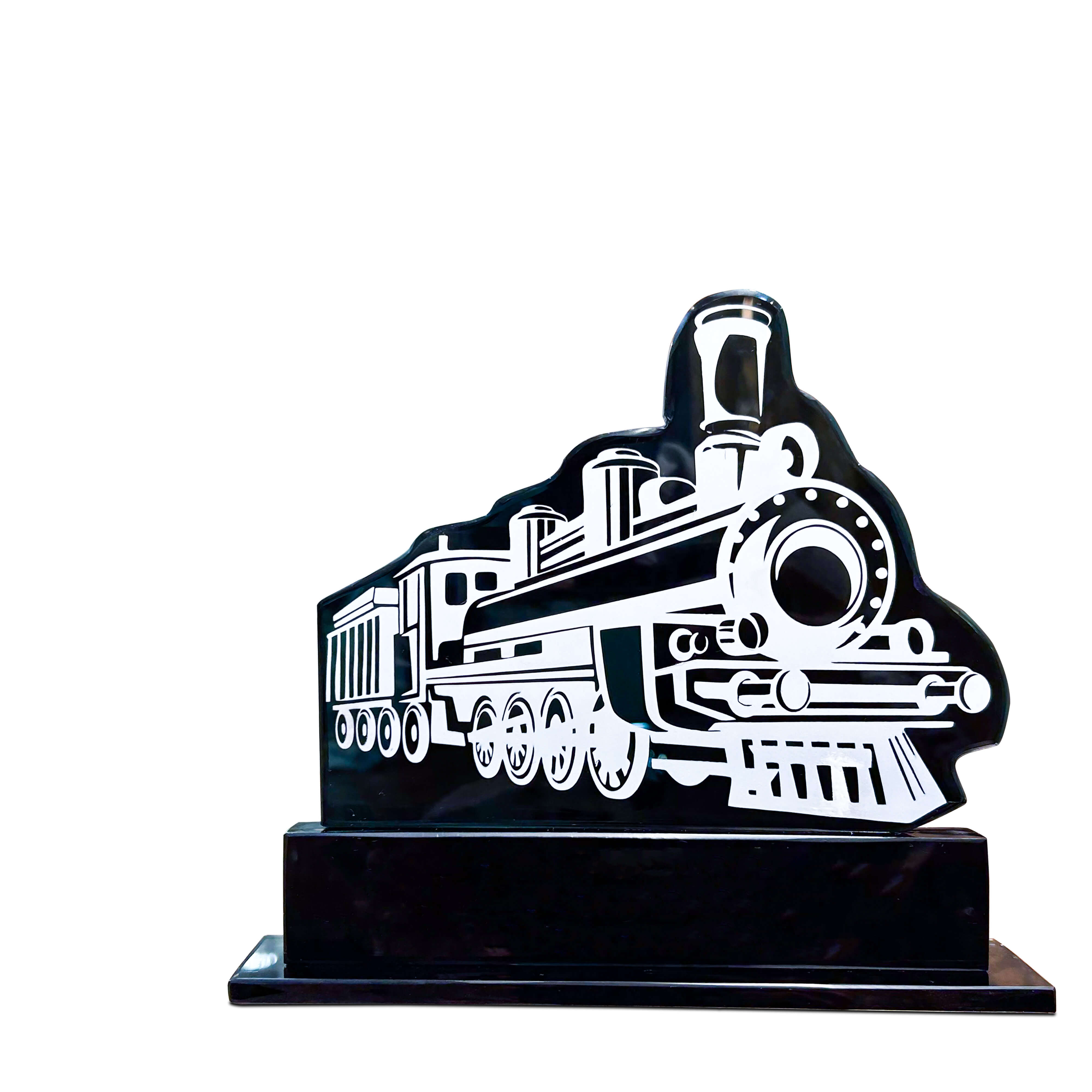 Vintage Engine Crystal Trophy Award